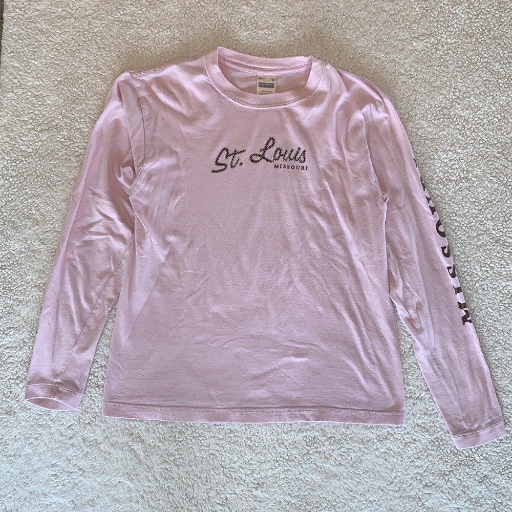 Perrin Pink Saint Louis Long Sleeve Top